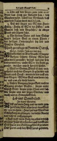 Lob und Danck-Lied.