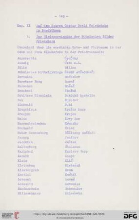 1. Zur Wiedergewinnung der böhmischen Bilder Friedrichs