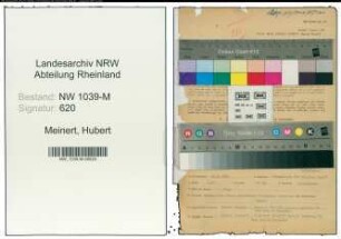 Entnazifizierung Hubert Meinert , geb. 22.05.1893 (Postbeamter)
