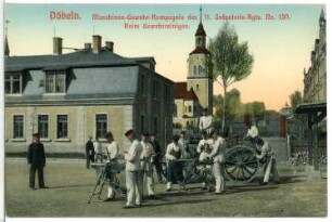 Döbeln. 11.Infanterie-Regiment Nr.139 Maschinen-Gewehr-Kompagnie Gewehrreinigen