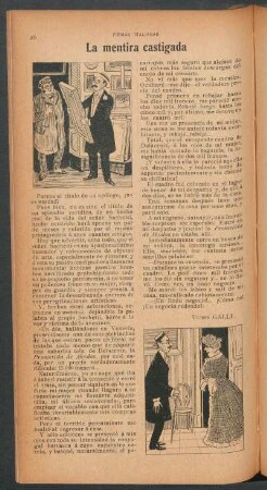 La mentira castigada : Firmas italianas