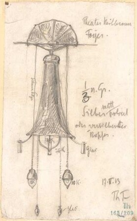 Fischer, Theodor; Heilbronn; Stadt-Theater - Hängelampe (Details)