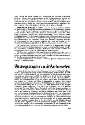 Anregungen und Antworten