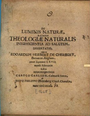 Johannis Musaei, SS. Theol. D. & P.P. Dissertatio De Aeterno Electionis Decreto, An eius aliqua extra Deum causa impulsiva detur, nec ne? : In qua Praemissa cum quaestionis controversae, tum verae de ea sententiae, explicatione, Argumentum Ab Executione Petitum pressius urgetur, & solide evincitur, Vel decretum Electionis non posse esse absolutum, vel meritum Christi & fidem non posse in causis iustificationis & salvationis haberi
