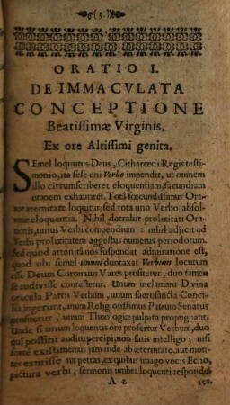 Orationes Nicolai Avancini, e Soc. Jesu : In tres Partes divisae. Quarum Prima continet orationes, De Deo, & Deo-homine; Secunda, De Beata Virgine, & Sanctis; Tertia, Panegyres, Epicedia, Prolusiones, & Exercitationes Oratorias, 2. De Beatissima Virgine Dei-Parente, Et Sanctis