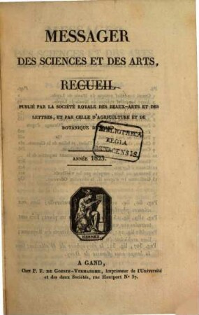 Messager des sciences et des arts. 1823