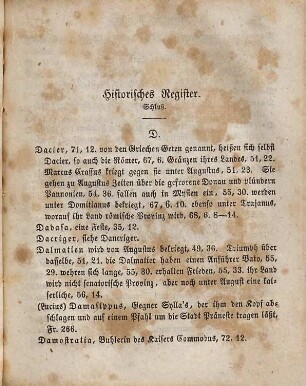 Cassius Dio's römische Geschichte, 16