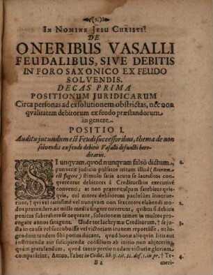 De Oneribus Vasalli feudalibus