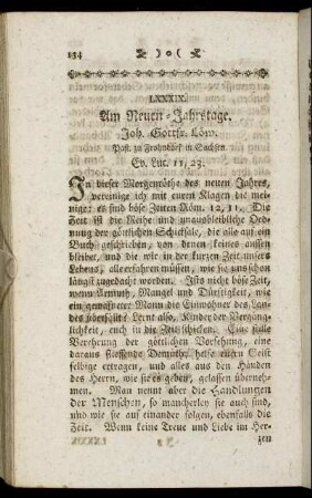 LXXXIX. Am Neuen-Jahrstage. Ev. Luc.11, 23.