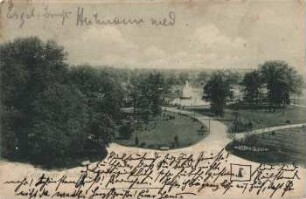 Leipziger Palmengarten: Blick vom Gesellschaftshaus nach Süden