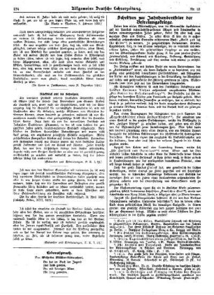 Schriften zur Jahrhundertefeier der Befreiungskriege