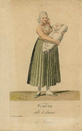 „Wendische Amme“ : Kleidung - sorbische Tracht. Ort: Hornja Łužica / Oberlausitz. Wendische Amme.