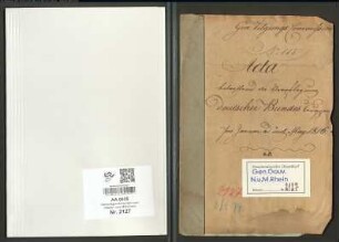 Wälderdepartement: Verpflegung deutscher Bundestruppen pro Januar ad incl. Mai 1816