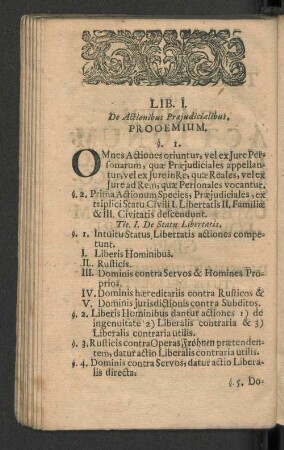 Lib. I. De Actionibus Praejudicialibus.