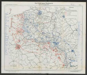Karte 2. Die Front gegen Frankreich. Stand am 30. August 1916.