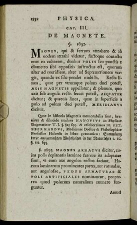 Cap. III. De Magnete