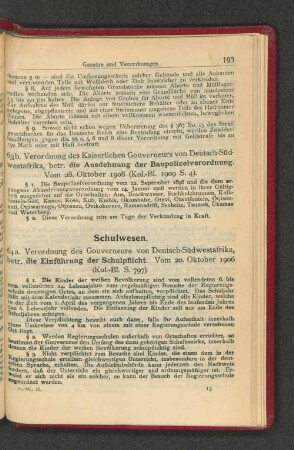 Schulwesen.