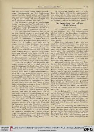 4: Die Herstellung von farbigen Radierungen