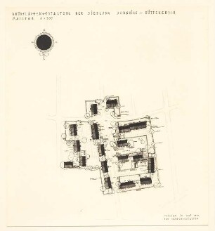 Südtiroler Siedlung Rüttenersch, Dornbirn: Lageplan mit Gartenplan 1:500