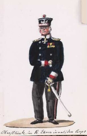 'Oberstlieutenant im K(öniglichen) Ehreninvalidenkorps.'