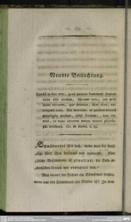 Neunte Betrachtung