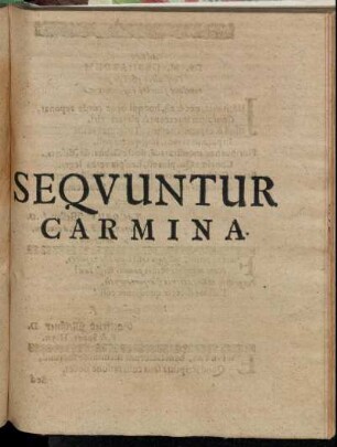 Sequuntur Carmina.