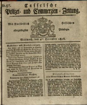 Nr. 97, Mittwoch, den 4ten December 1816