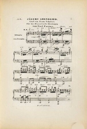 Lieder von Franz Schubert, No. 8. Jägers Abendlied