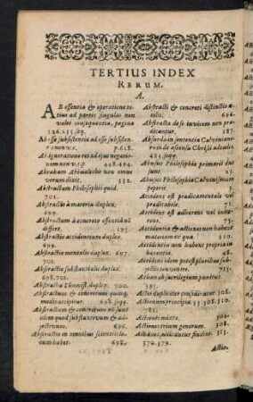 Tertius Index Rerum.