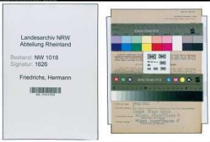 Entnazifizierung Hermann Friedrichs , geb. 09.05.1898 (Einzelhaendler)