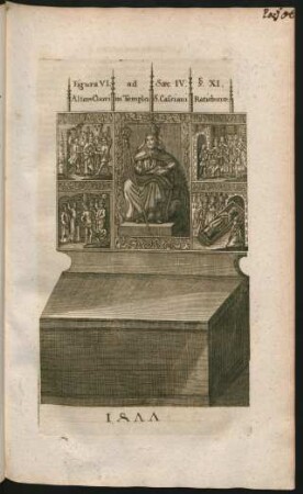 Figura VI. ad. Saec. IV. §. XI. Altare Chori in Templo S. Cassiani Ratisbonae