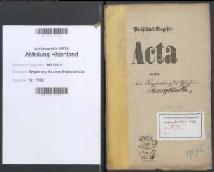 Jungbluth, Hubert, geb. 22.05.1832, Reg.Rat. Bd. 1