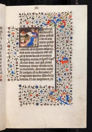 Bordüren-Miniatur-Seite: (Evangelienperikopen) Evangelist Lukas