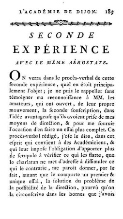 Seconde Expérience Avec Le Même Aérostate.