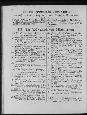 III. Ein Hoch-Ehrwürdiges Ministerium.