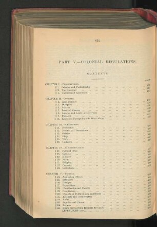 Colonial Regulations