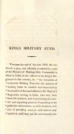 King's Military Fund