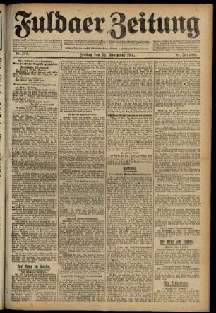 Ausgabe vom Freitag, den 23. November 1917.