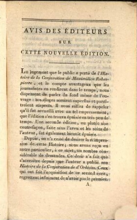 Histoire De La Conjuration De Maximilien Robespierre