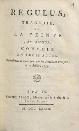 Régulus : Tragédie