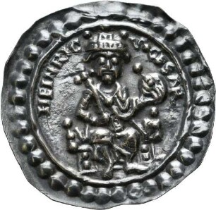 Brakteat Kaiser Heinrichs VI. aus der königlichen Münzstätte Ulm
