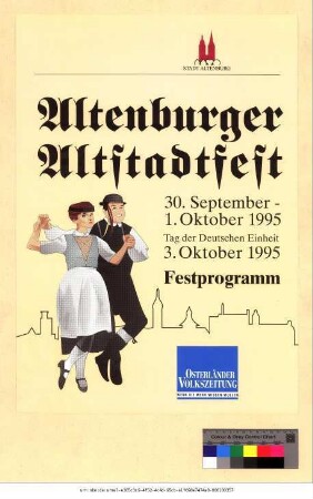 Originaltitel: Altenburger Altstadtfest 30. September - 1. Oktober 1995 Tag der Deutschen Einheit 3. Oktober 1995