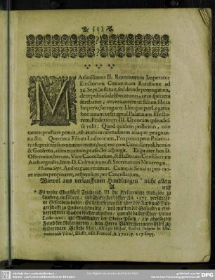 Maximilianus II.Romanorum Imperator ...