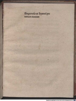 Sequentiae et hymni per totum annum