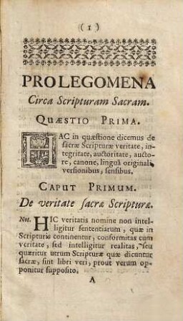 Prolegomena circa Scripturam Sacram