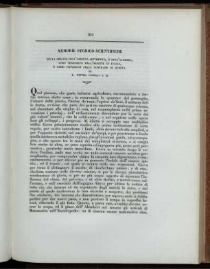 Memorie Storica-Scientifiche.