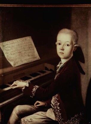 Porträt des Karl Joseph von Firmian am Klavier