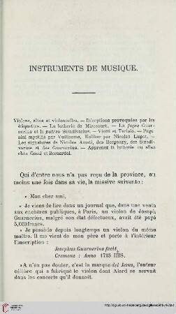 Instruments de musique