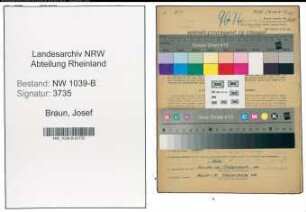 Entnazifizierung Josef Braun , geb. 26.05.1891 (Bahnbeamter)
