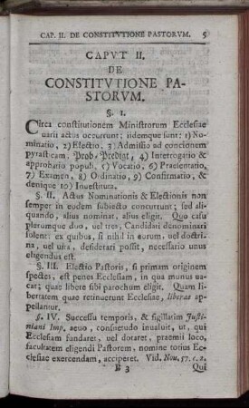 Caput II. De Constitutione Pastorum.
